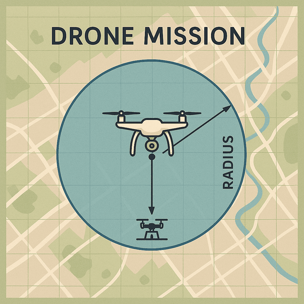 Penerapan Proyeksi Azimuthal dalam Survey Drone
