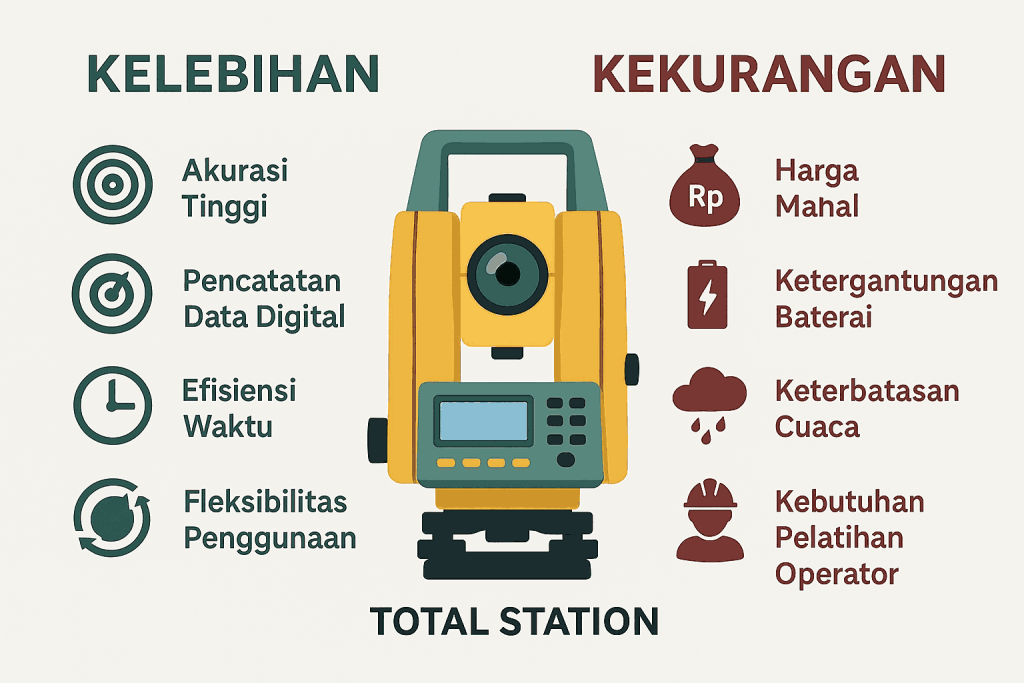Kelebihan dan Kekurangan Total Station untuk Pekerjaan Survey