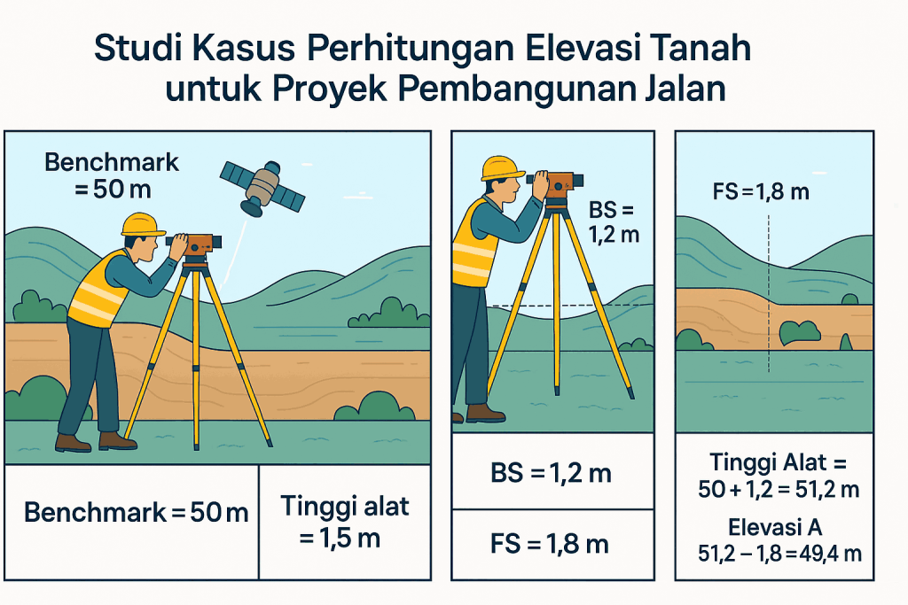 Studi Kasus Perhitungan Elevasi tanah