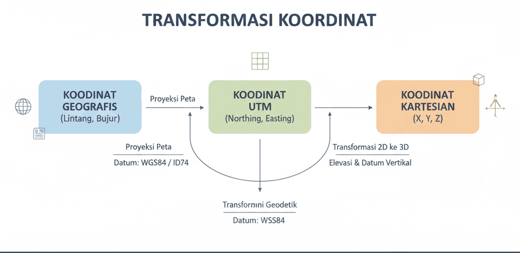 Diagram panah yang menunjukkan transformasi antar jenis koordinat_11zon