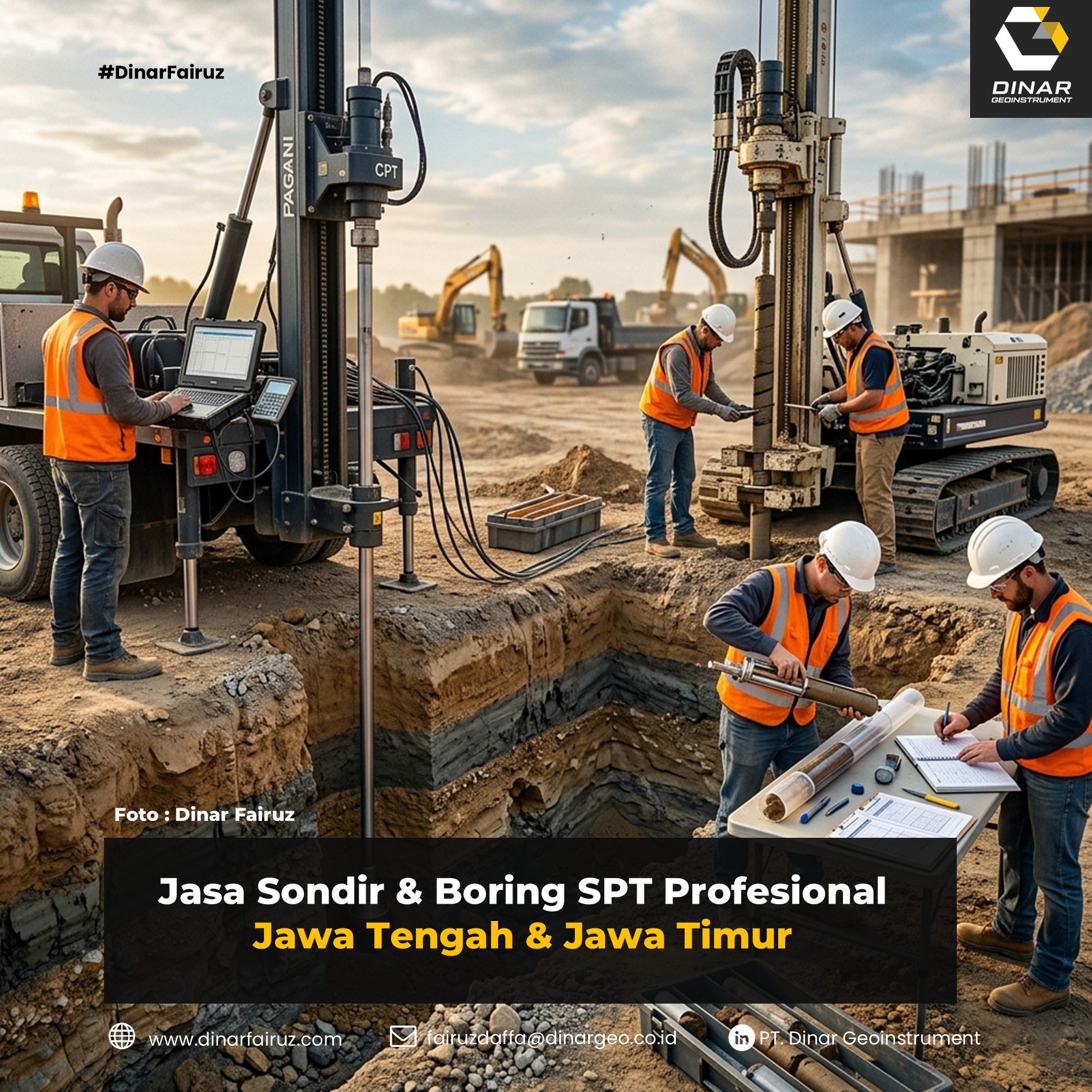 Jasa Sondir & Boring SPT Profesional Jawa Tengah & Jawa Timur